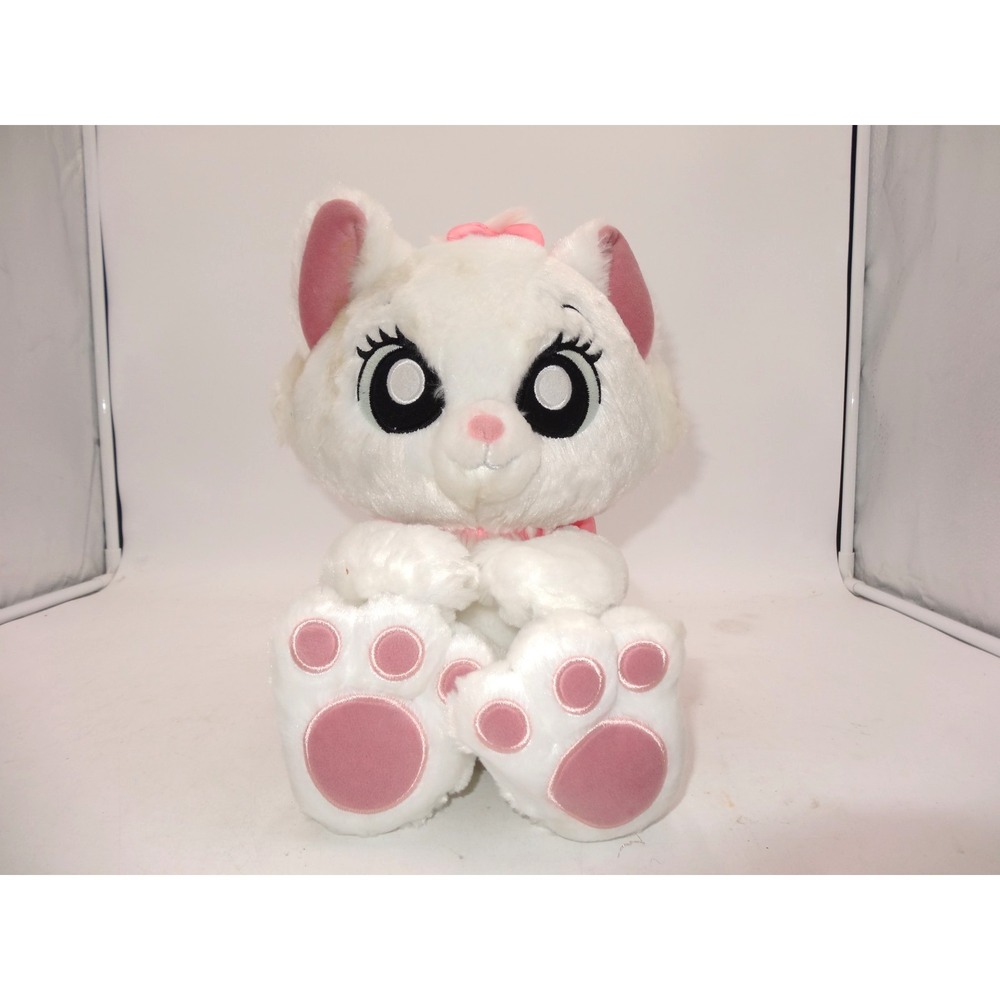 Disney Parks Marie Aristocats Big Feet‎ Paws Plush 14"  Big Eyes